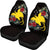 Papua New Guinea Car Seat Covers - Papua New Guinea Flag Hibiscus - A02 Universal Fit Black - Polynesian Pride