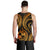 Tonga Polynesian Men Tank Top - Gold Plumeria - Polynesian Pride