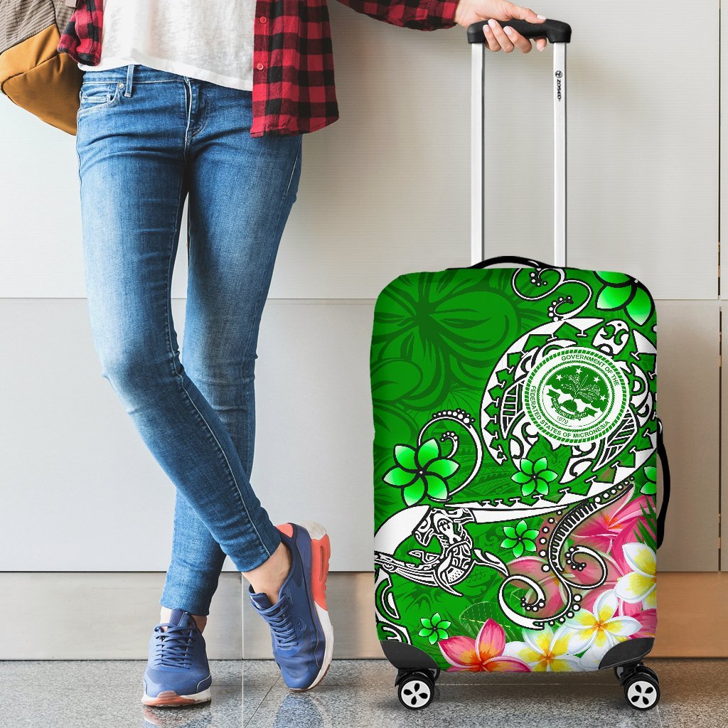 FSM Luggage Covers - Turtle Plumeria (Green) Green - Polynesian Pride