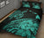 Hawaii Quilt Bed Set - Turtle Polynesian Map Plumeria Turquoise - Polynesian Pride