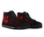 Polynesian Hawaii High Top Shoes - Humpback Whale with Hibiscus (Red) - Polynesian Pride