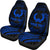 Pohnpei Micronesian Custom Personalised Car Seat Covers - Blue Tribal Wave - Polynesian Pride