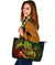 Polynesian Leather Tote Bags - Reggae Shark Polynesian Tattoo - Polynesian Pride