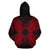 Marshall Islands Polynesian ll Over Hoodie Map Red - Polynesian Pride