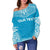 Tuvalu Polynesian Chief Custom Personalised Women's Off Shoulder Sweater - Flag Version - Polynesian Pride