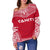 Tahiti Flag Polynesian Chief Women's Off Shoulder Sweater - Polynesian Pride