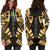 Tuvalu Hoodie Dress - Polynesian Tattoo Gold - Polynesian Pride