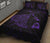 Hawaii Manta Ray Map Polynesian Purple Quilt Bed Set - Polynesian Pride