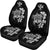 Hawaiian Kanaka Hibiscus Plumeria Mix Polynesian Turtle Car Seat Covers Gray AH Universal Fit Gray - Polynesian Pride