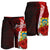 Tuvalu Polynesian Custom Personalised Men's Shorts - Coat Of Arm With Hibiscus - Polynesian Pride