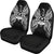 Vanuatu Car Seat Cover - Vanuatu Coat Of Arms Map Black - Polynesian Pride