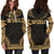 Society Islands Women's Hoodie Dress - Polynesian Gold Chief - Polynesian Pride