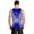 New Caledonia Polynesian Men Tank Top Map Blue - Polynesian Pride