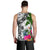 Chuuk Men's Tank Top White - Turtle Plumeria Banana Leaf - Polynesian Pride