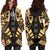 Northern Mariana Islands Hoodie Dress - Polynesian Tattoo Gold - Polynesian Pride