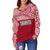 Tahiti Women's Off Shoulder Sweater - Polynesian Full Arms Version - Polynesian Pride