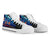 Cook Islands High Top Shoes Blue - Vintage Tribal Mountain - Polynesian Pride