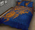 Marshall Islands Polynesian Quilt Bed Set - Marshall Islands Flag & Blue Turtle Hibiscus Blue - Polynesian Pride