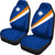 Marshall Islands Car Seat Covers - Marshall Islands Flag Micronesia Style Blue - Polynesian Pride