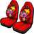 Papua New Guinea Polynesian Car Seat Covers - Floral With Seal Red - Polynesian Pride