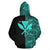 Hawaii Kanaka Polynesian Zip up Hoodie The Half Turquoise - Polynesian Pride