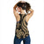 Tonga Polynesian Women Racerback Tank - Gold Tentacle Turtle - Polynesian Pride