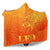 Sun In Leo Zodiac Hooded Blanket Polynesian Tattoo Simple - Orange - Polynesian Pride