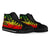 Yap State High Top Shoe - Reggage Color Symmetry Style - Polynesian Pride