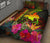 Papua New Guinea Polynesian Personalised Quilt Bed Set - Hibiscus and Banana Leaves - Polynesian Pride