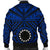 Cook Island Men's Bomber Jacket - Seal With Polynesian Tattoo Style ( Blue) - Polynesian Pride