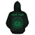 Polynesian Kakau Seal of Hawaii Custom Zip Hoodie Green - Polynesian Pride