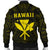 Hawaii Kakau Makau Fish Hook Kanaka Map Men's Bomber Jacket Polynesian - Yellow - Polynesian Pride