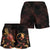 Yap Polynesian Women's Shorts - Turtle With Blooming Hibiscus Gold - Polynesian Pride