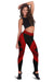 Turtle Polynesian Red Leggings - Diamond Style - Polynesian Pride