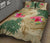 Hawaii Kanaka Maoli Plumeria Palm Trees Hammer Shark Quilt Bed Set - Polynesian Pride