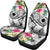 Nauru Polynesian Car Seat Covers - Summer Plumeria (White) - Polynesian Pride