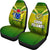 Cook Islands Rugby Simple Polynesian Car Seat Covers Universal Fit Green - Polynesian Pride