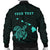 Hawaii Kakau Polynesian Turtle Map Personalized Men's Bomber Jacket - Turquoise - Polynesian Pride