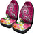 Samoa Custom Personalised Car Seat Covers - Turtle Plumeria (Pink) - Polynesian Pride