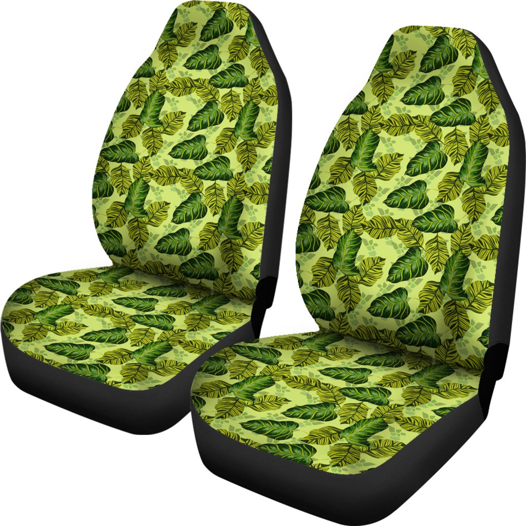 Hawaiian Tropical Green Car Seat Cover Universal Fit Green - Polynesian Pride