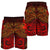 Pohnpei Men's Shorts - Red Shark Polynesian Tattoo - Polynesian Pride