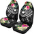 Marshall Islands Polynesian Car Seat Covers - Summer Plumeria (Black) - Polynesian Pride