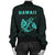 Hawaii Kakau Polynesian Anchor Women's Bomber Jacket - Turquoise - Polynesian Pride