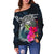 American Samoa Polynesian Women's Off Shoulder Sweater - Tropical Flower - Polynesian Pride