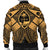 Guam Polynesian Men's Bomber Jacket - Guam Gold Seal with Polynesian Tattoo - Polynesian Pride