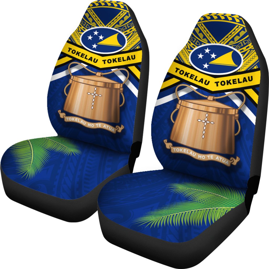 Tokelau Rugby Car Seat Covers Version Universal Fit Blue - Polynesian Pride