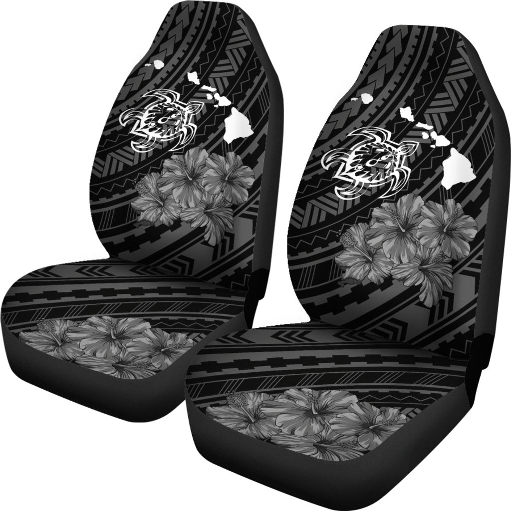 Hawaii Sea Turtle Swimming Car Seat Covers Universal Fit White - Polynesian Pride