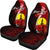 New Caledonia Polynesian Custom Personalised Car Seat Covers - Coat Of Arm With Hibiscus - Polynesian Pride