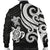 Cook Islands Men's Bomber Jaket - White Tentacle Turtle - Polynesian Pride