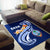 Guam Area Rug - Guam Seal Polynesian Patterns Plumeria (Blue) - Polynesian Pride